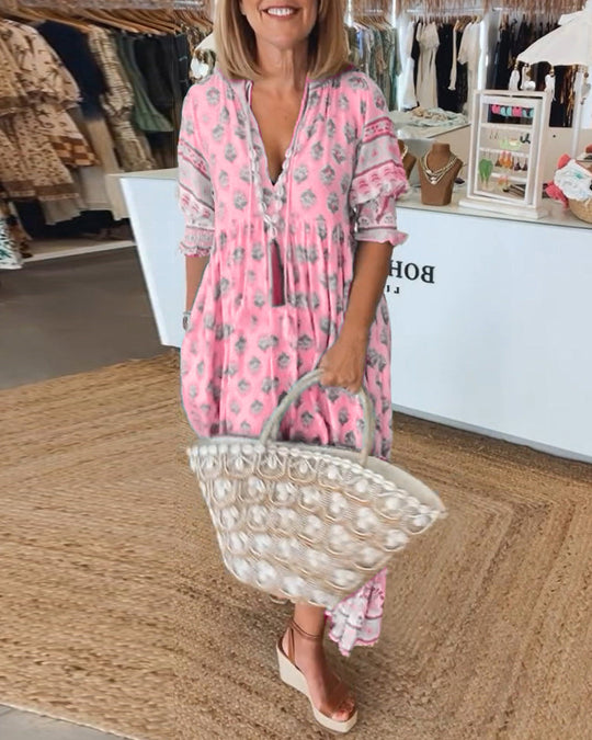 Tuniek Jurk Dames Boho Met Print - Demi