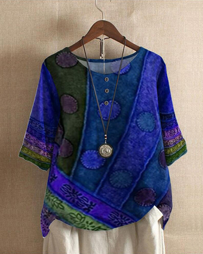 Joyce - Vintage Dames Blouse