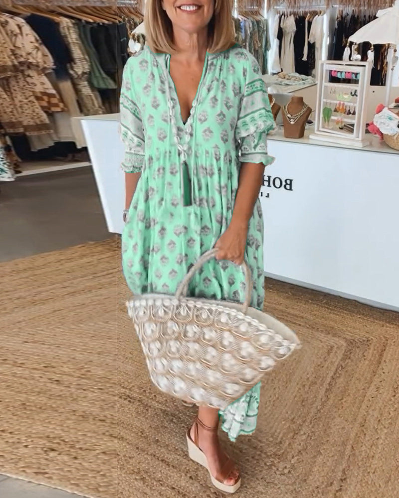 Tuniek Jurk Dames Boho Met Print - Demi