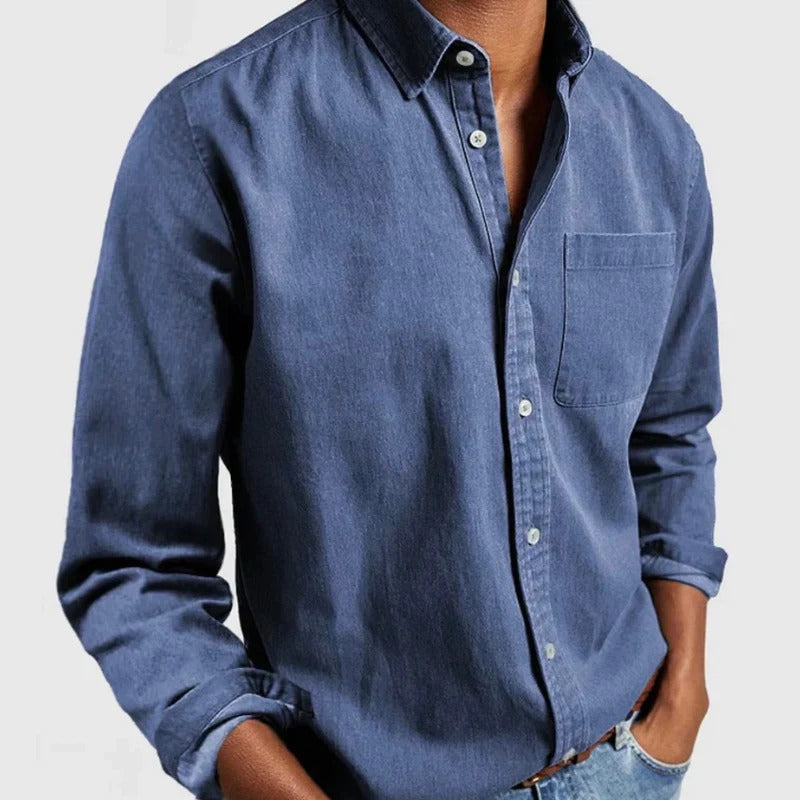 Liam - Heren overhemd Denim