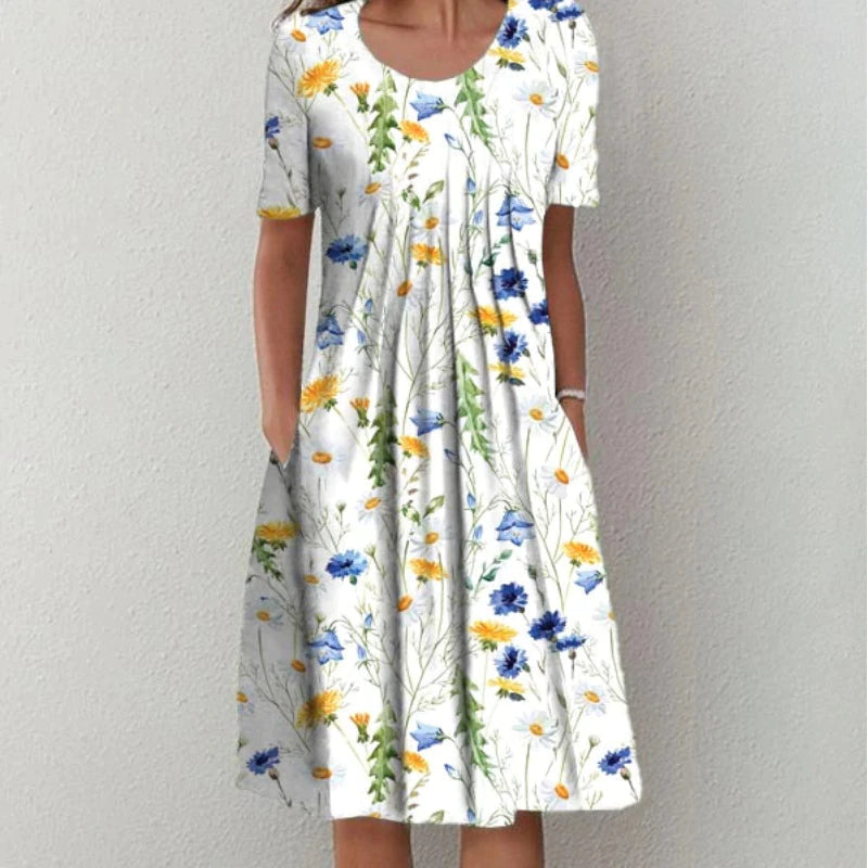 Zara - Vrolijke Zomerjurk Bloemenprint V-hals Dames
