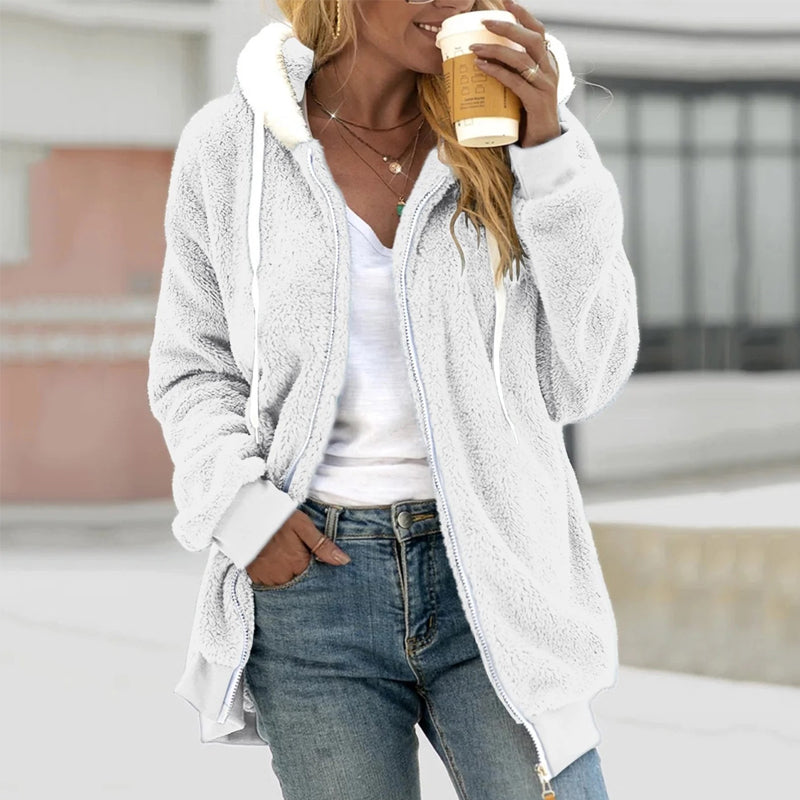 Lina - Dames jas teddy fleece