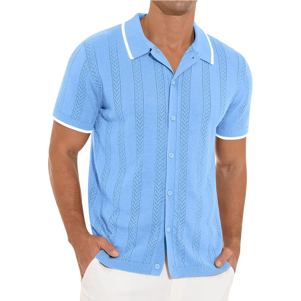 Jeroen - Gebreid Poloshirt - Casual Elegantie - Heren Polo-2