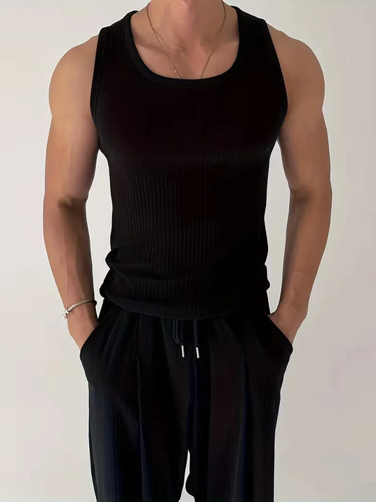 Geribbelde Tanktop Heren Slim Fit - Ravi