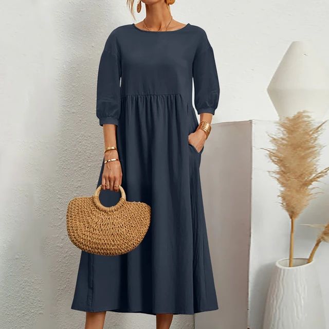 Marion - Comfortabele Midi Zomerjurk