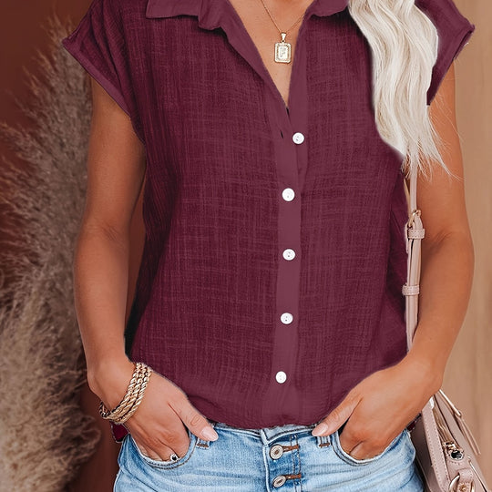 Odelia - Luchtige Zomerblouse met Elegante Afwerking