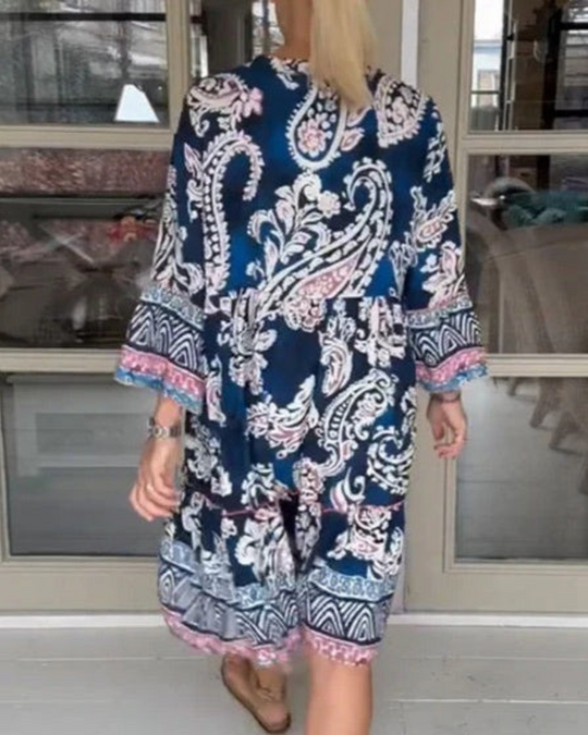 Diana - Bohemian Jurk met Paisley Print