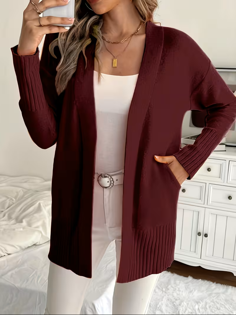 Ellen - Elegant Oversized Ribgebreid Vest
