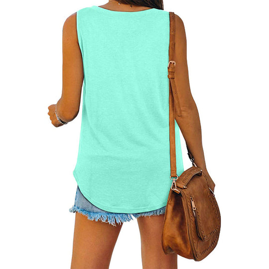 Mae - Mouwloze Tanktop met V-hals Dames