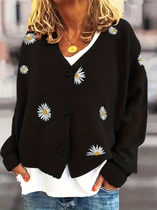 Brigitte - Elegant Gebloemd Knopen Vest