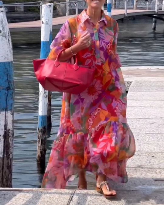 Maxi Tuniek Jurk Dames Met Bloemenprint - Eva