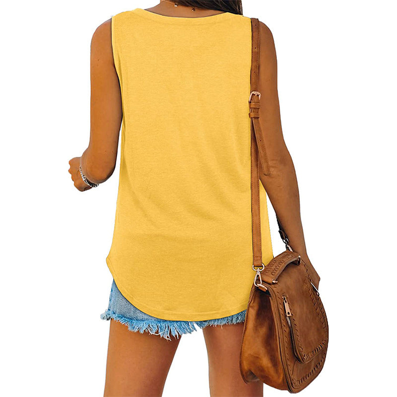 Mae - Mouwloze Tanktop met V-hals Dames