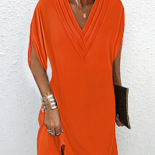 Tess - Elegante Korte Jurk met Diepe V-hals Dames