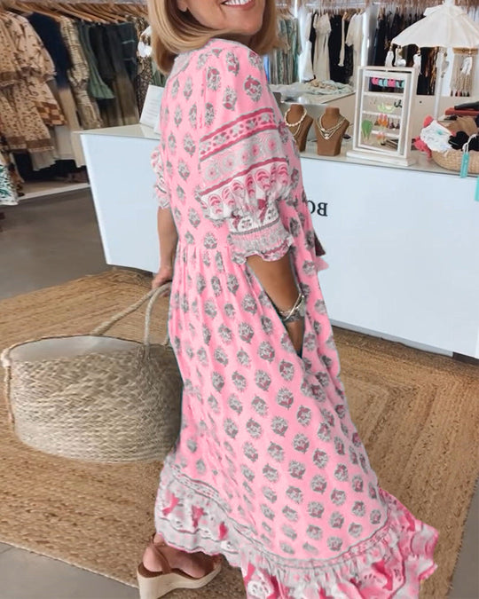 Tuniek Jurk Dames Boho Met Print - Demi