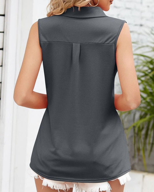 Aria - Mouwloze Dames Polo Blouse