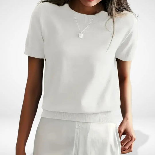 Zara - Stijlvolle Gebreide Dames Top Korte Mouw