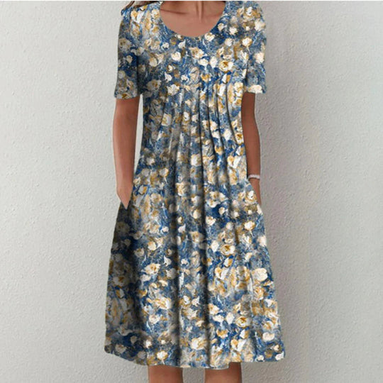 Zara - Vrolijke Zomerjurk Bloemenprint V-hals Dames