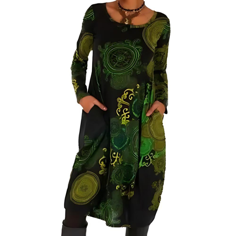 Boho Jurk Dames Met Print - Saar