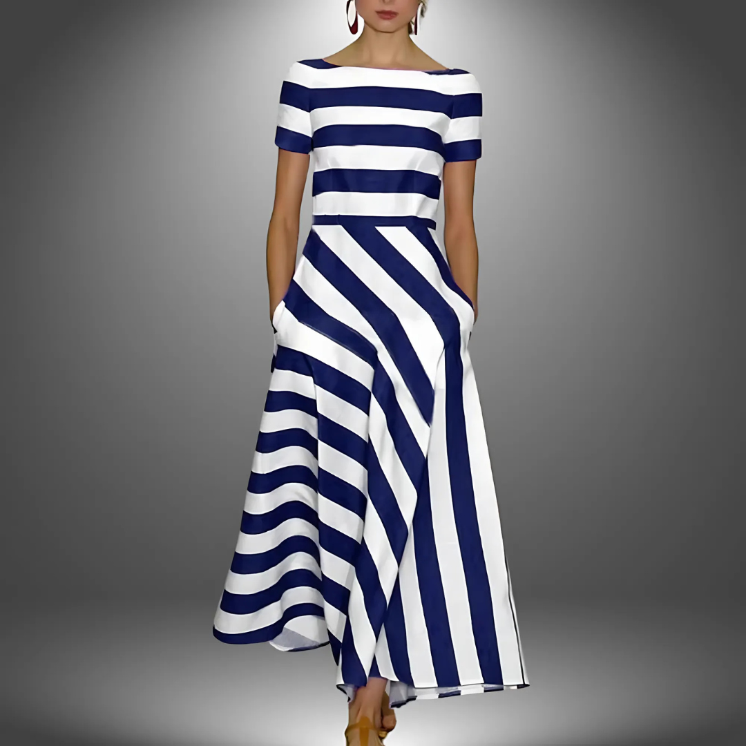 Joan - Gestreepte Maxi Zomerjurk Dames