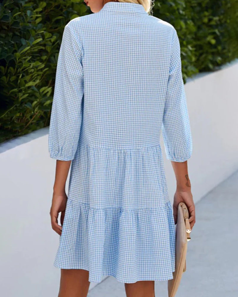 Midi Jurk Dames Elegant Tijdloos - Roos