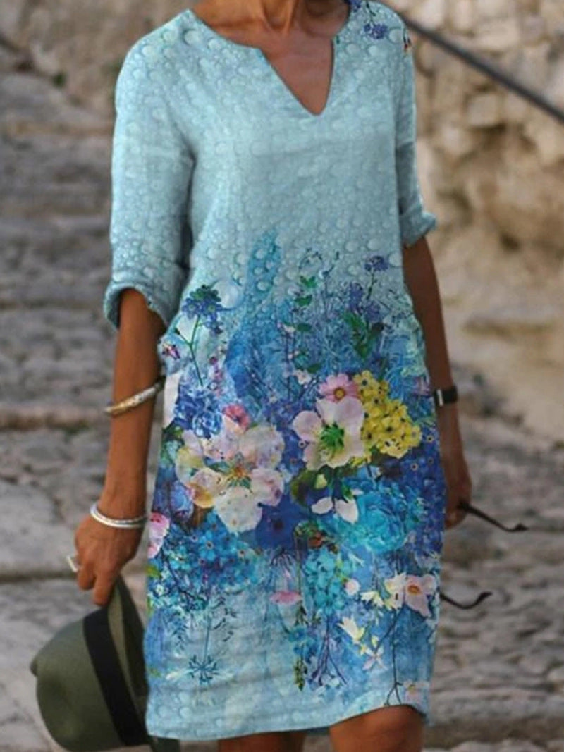 Zara - Stijlvolle Tuniek Jurk met Bloemenprint Dames