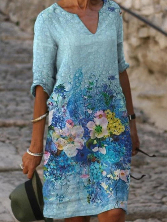 Zara - Stijlvolle Tuniek Jurk met Bloemenprint Dames