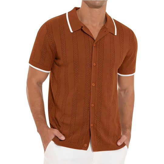 Jeroen - Gebreid Poloshirt - Casual Elegantie - Heren Polo-3