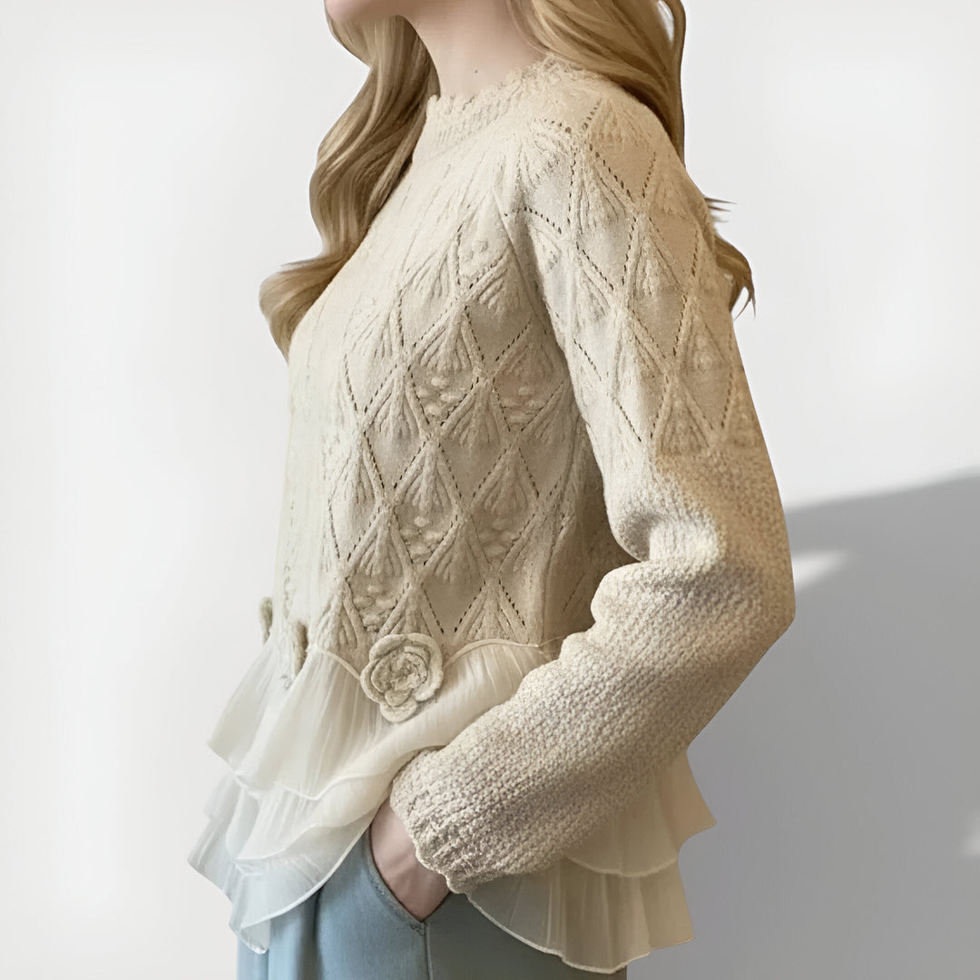 Alison | Elegante Gelaagde Kabelgebreide Trui