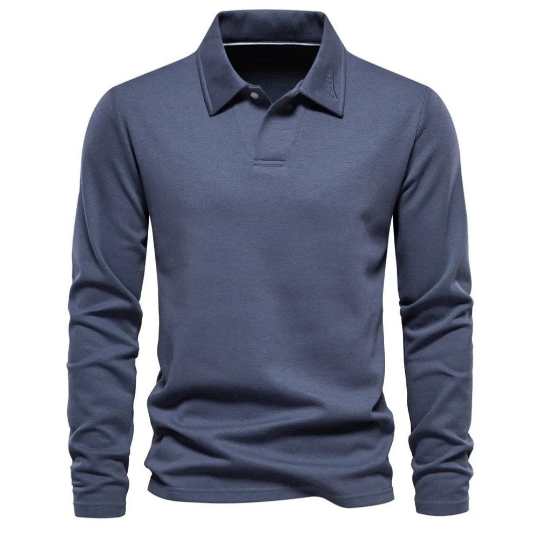 Jeroen - Heren Poloshirt Lange Mouwen - Tijdloos - Casual-1