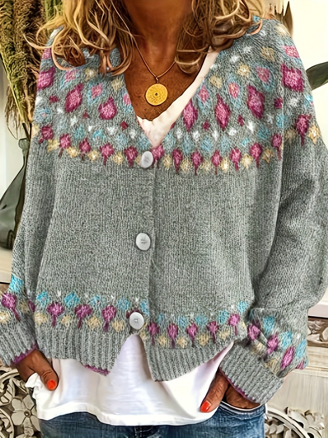 Suzanne - Elegant Boho Knopen Vest