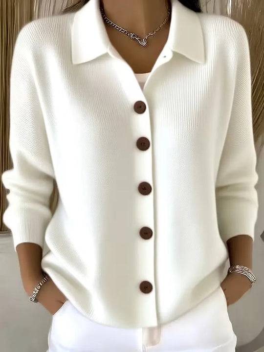 Nicole - Elegant Gebreid Knopen Vest