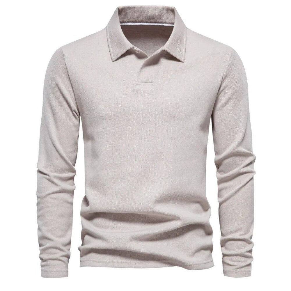Jeroen - Heren Poloshirt Lange Mouwen - Tijdloos - Casual-2
