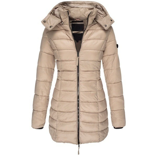 Zanda - Donsjas lang capuchon dames