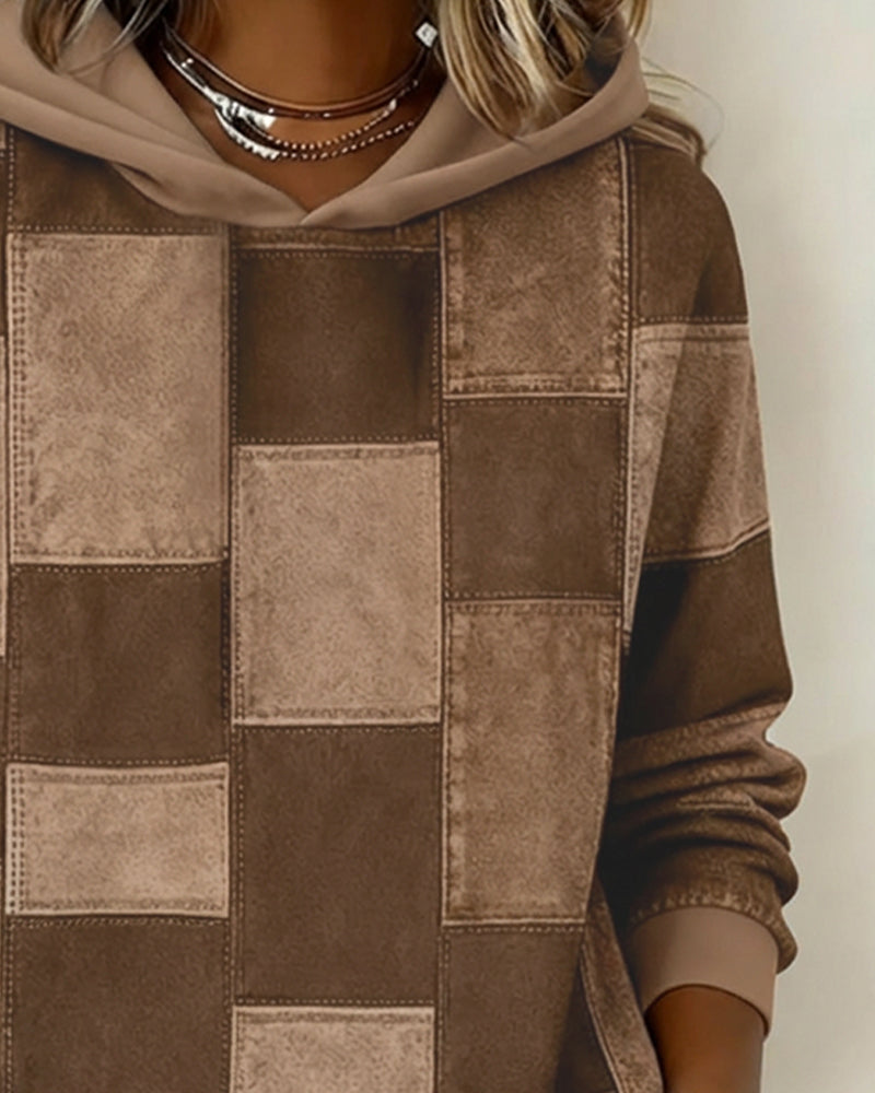 Grace - Stijlvolle Geruite Hoodie
