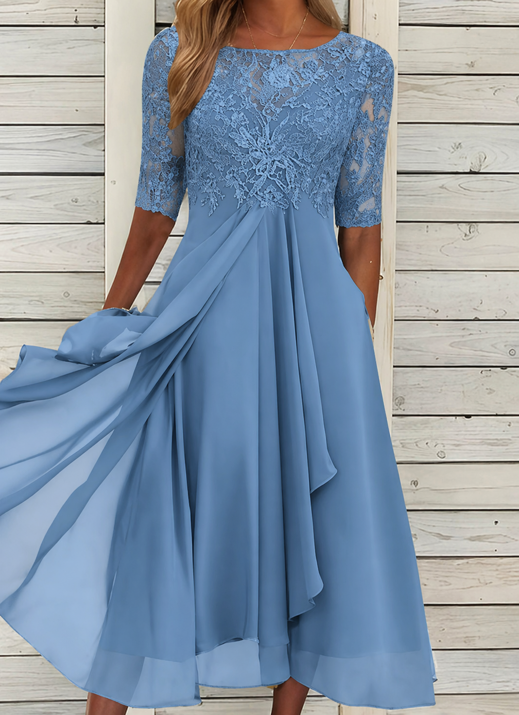 Kanten Maxi Galajurk Dames Elegant - Sophie