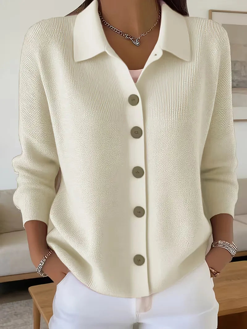 Nicole - Elegant Gebreid Knopen Vest