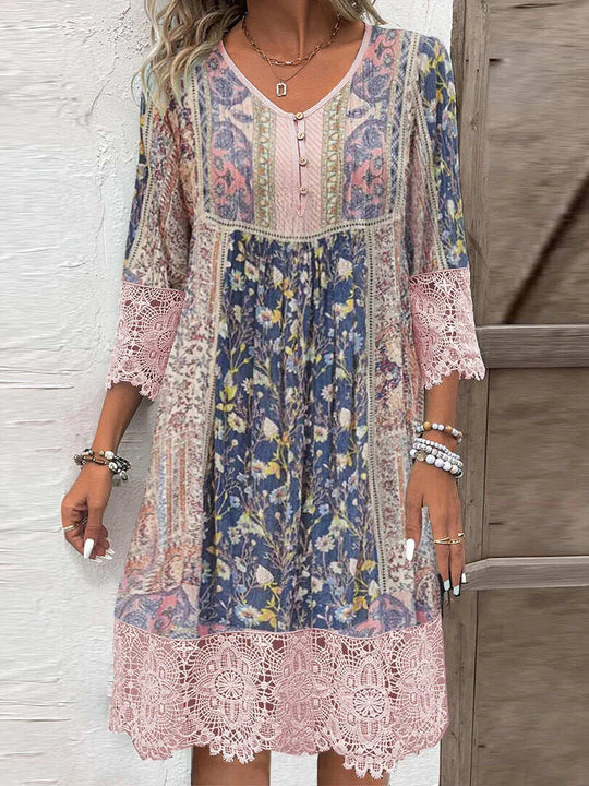 Tuniek Jurk Dames Boho Met Kant - Iris