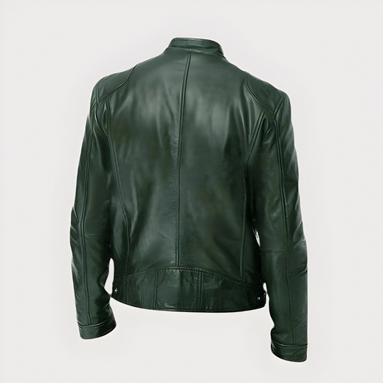 Victor - Stijlvolle Slim Fit Leren Bikerjack