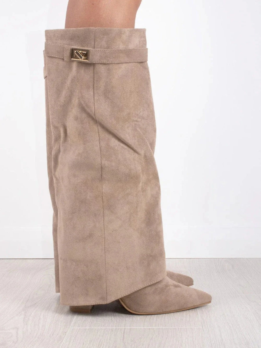 Rachel | Elegante Overknee Suède Laarzen