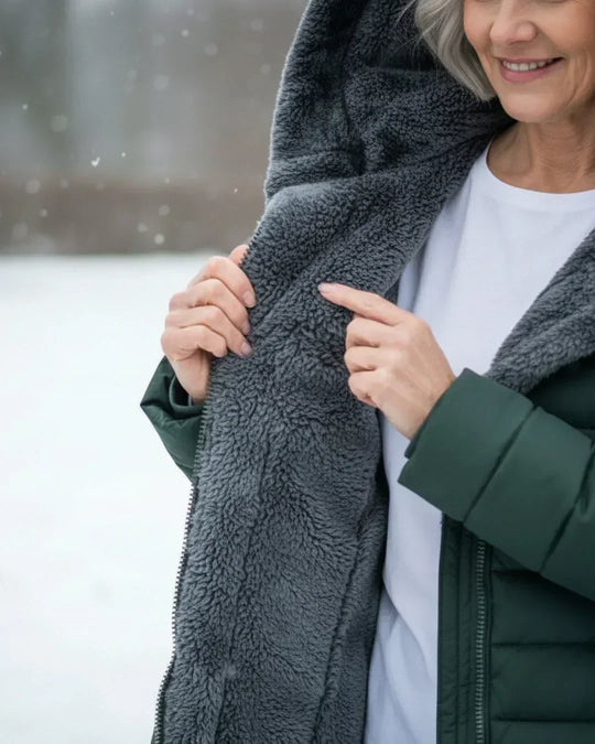 Fiona - Elegante Fleece Gewatteerde Jas
