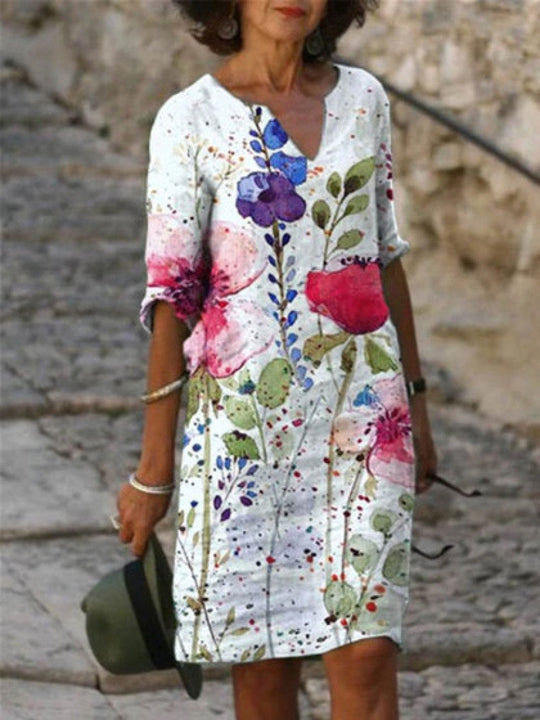 Zara - Stijlvolle Tuniek Jurk met Bloemenprint Dames