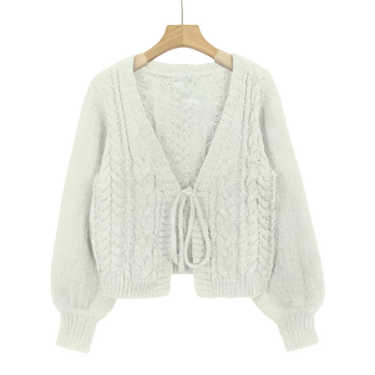 Claire | Elegant Kabelgebreid Kort Vest