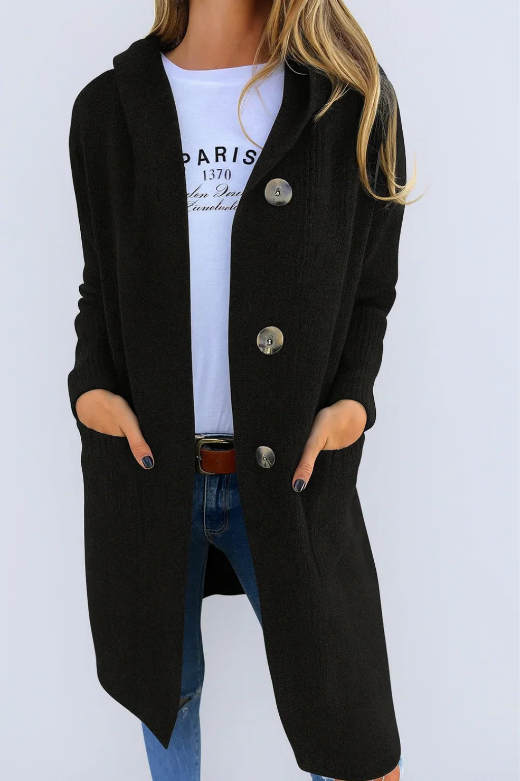 Caroline | Elegant Lang Oversized Kabelvest