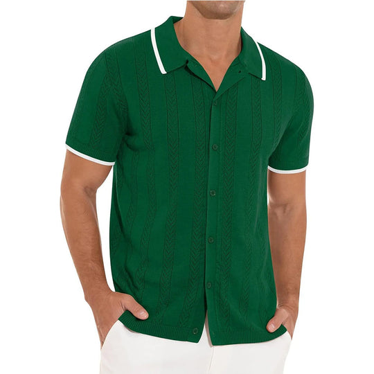 Variant image for Jeroen - Gebreid Poloshirt - Casual Elegantie - Heren Polo-19