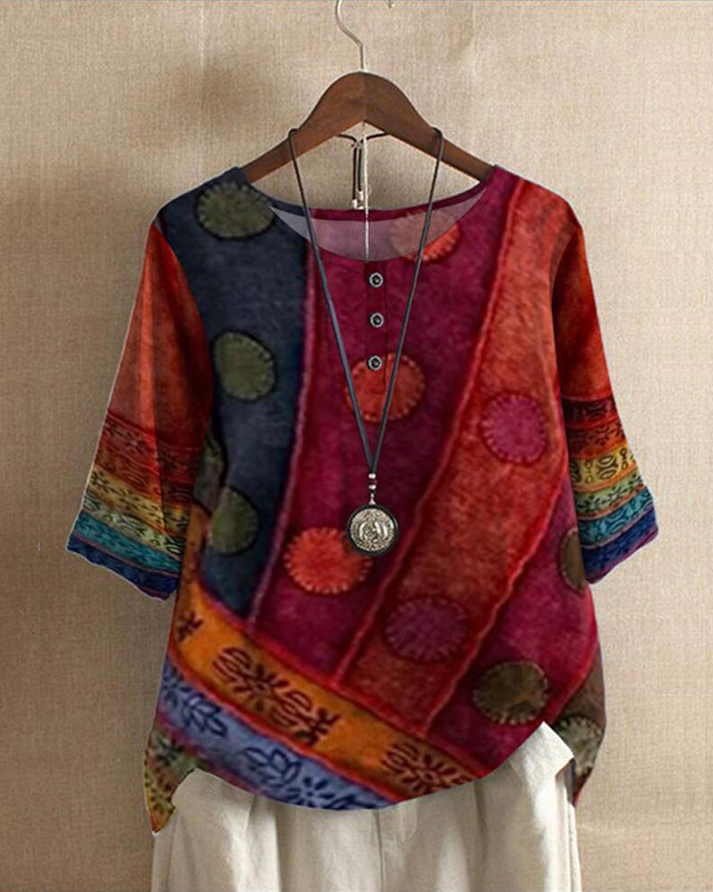 Joyce - Vintage Dames Blouse