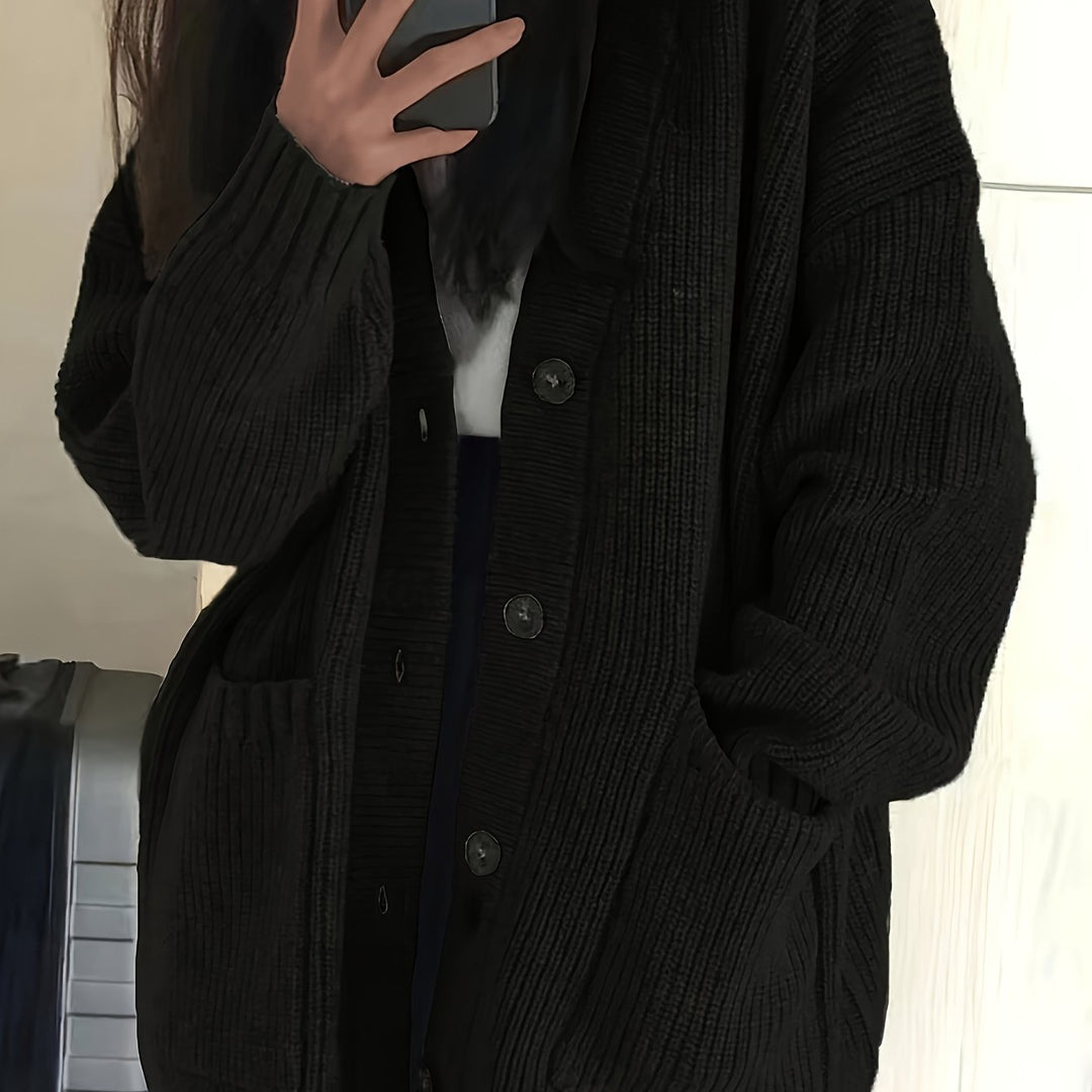 Petra - Elegant Oversized Grofgebreid Vest