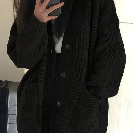 Petra - Elegant Oversized Grofgebreid Vest