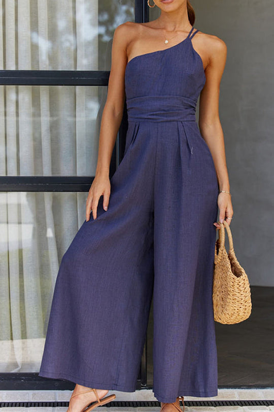 Eleganza - One-Shoulder Jumpsuit met Chique Pasvorm