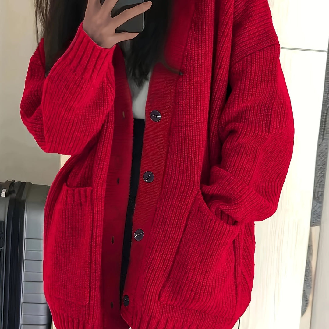 Petra - Elegant Oversized Grofgebreid Vest