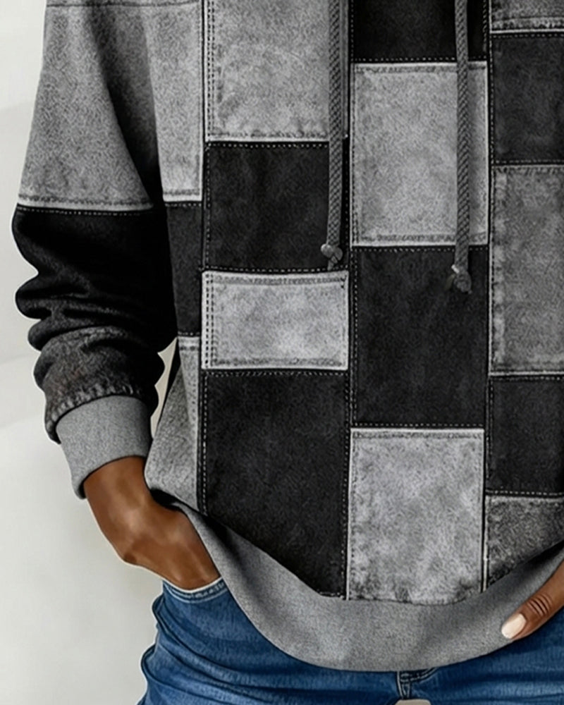 Grace - Stijlvolle Geruite Hoodie